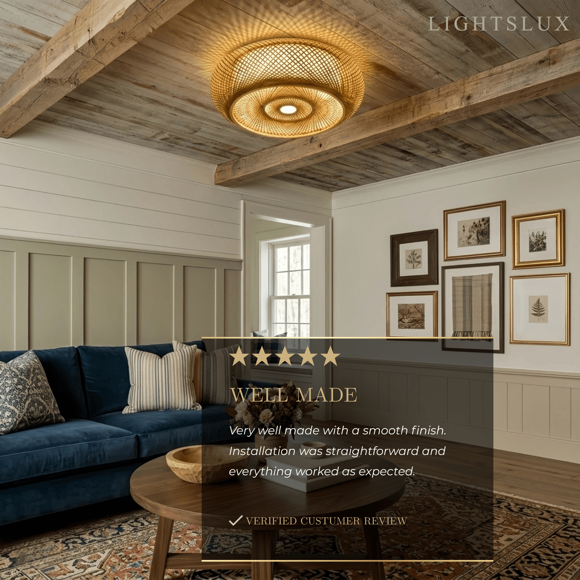 Bamboo Ceiling Light 
