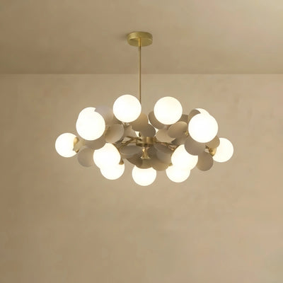 Chandelier - Metal Frame with Glass Shades
