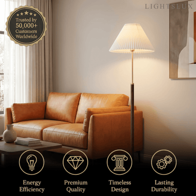 Crema Classical Walnut Floor/Table Lamp