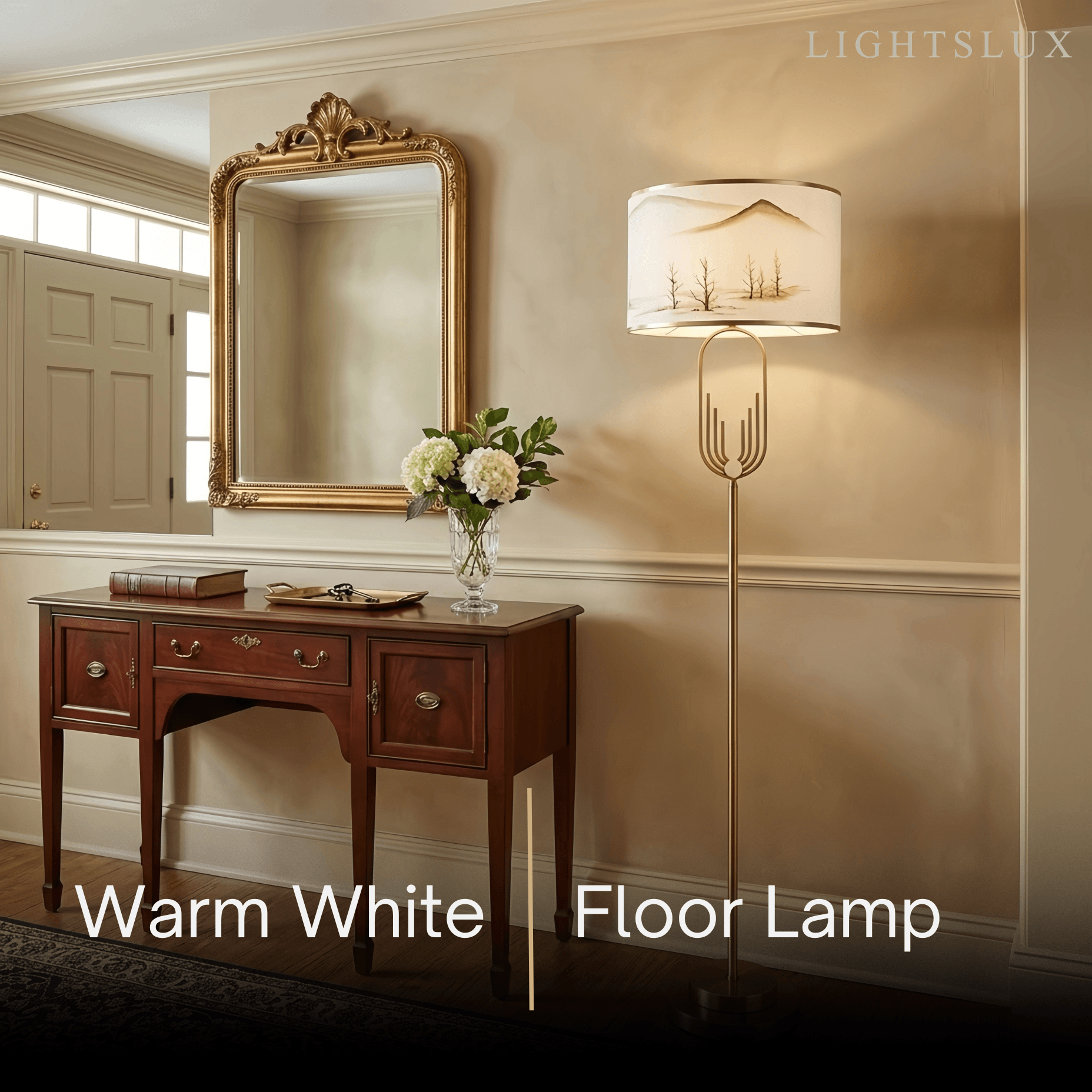 Table Lamp - Metal Frame with Fabric 