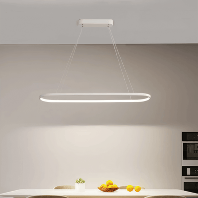 Modern White Oval Pendant Light for Dining Rom