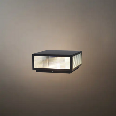 Irondale Modern Black Solar Pillar Light – Outdoor Lighting for Doorway/Path