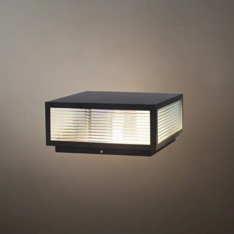 Irondale Modern Black Solar Pillar Light – Outdoor Lighting for Doorway/Path