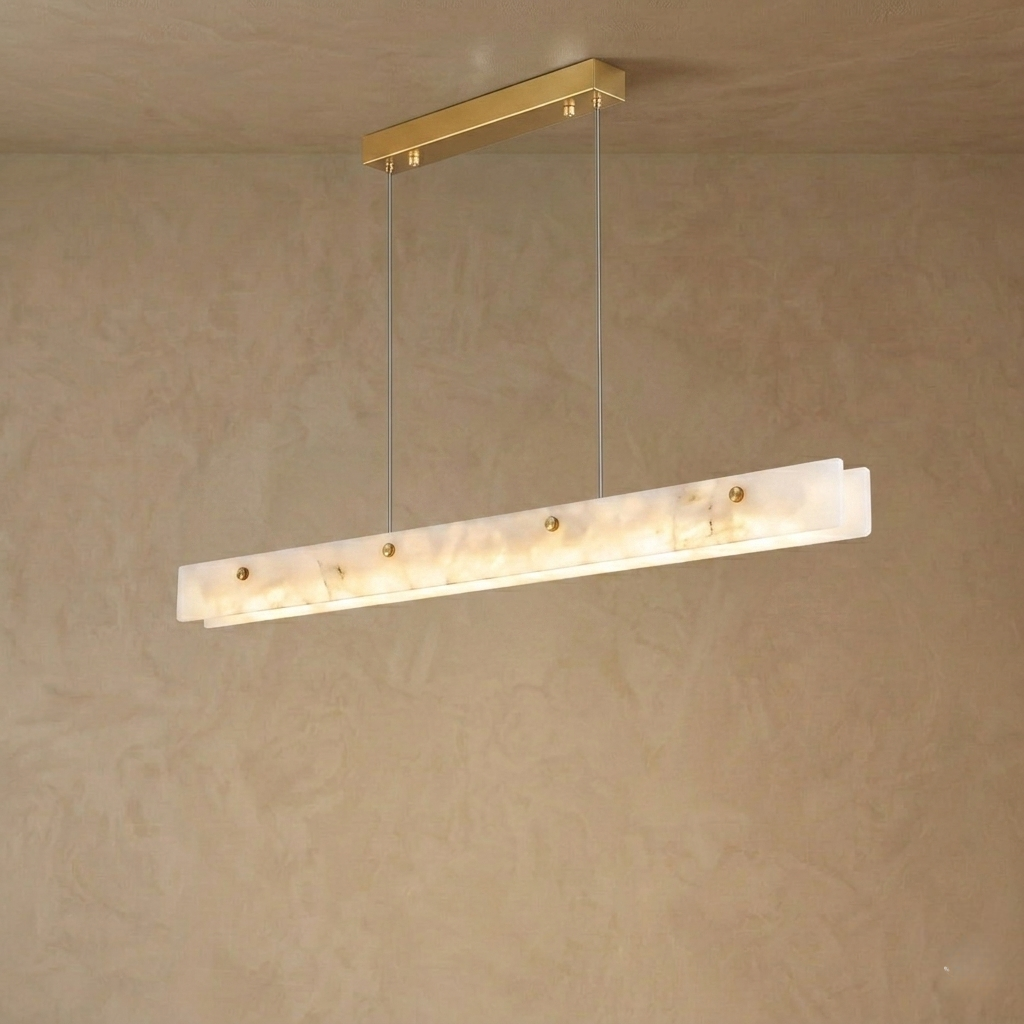 Alba Modern Alabaster Linear Pendant Light