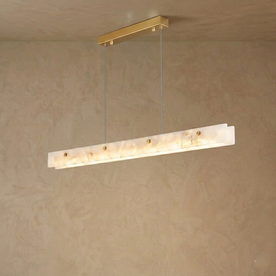 Alba Modern Alabaster Linear Pendant Light