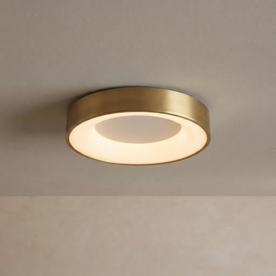 Arcato Modern Flush Mount Ceiling Light – Gold LED for Living Room