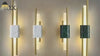 Excelis Modern Cylindrical Wall Lamp – Metal Bedroom Light in Gold/Green/White