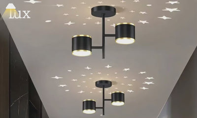 Nebula Modern LED Flush Mount Ceiling Light - Starry Night Effect