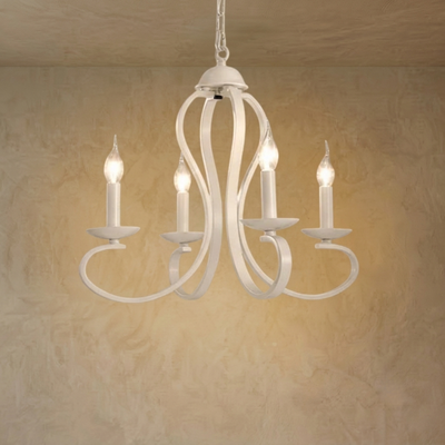 Excelis Vintage Candle Chandelier - Metal Multi-Light Fixture for Dining Room/Living Room